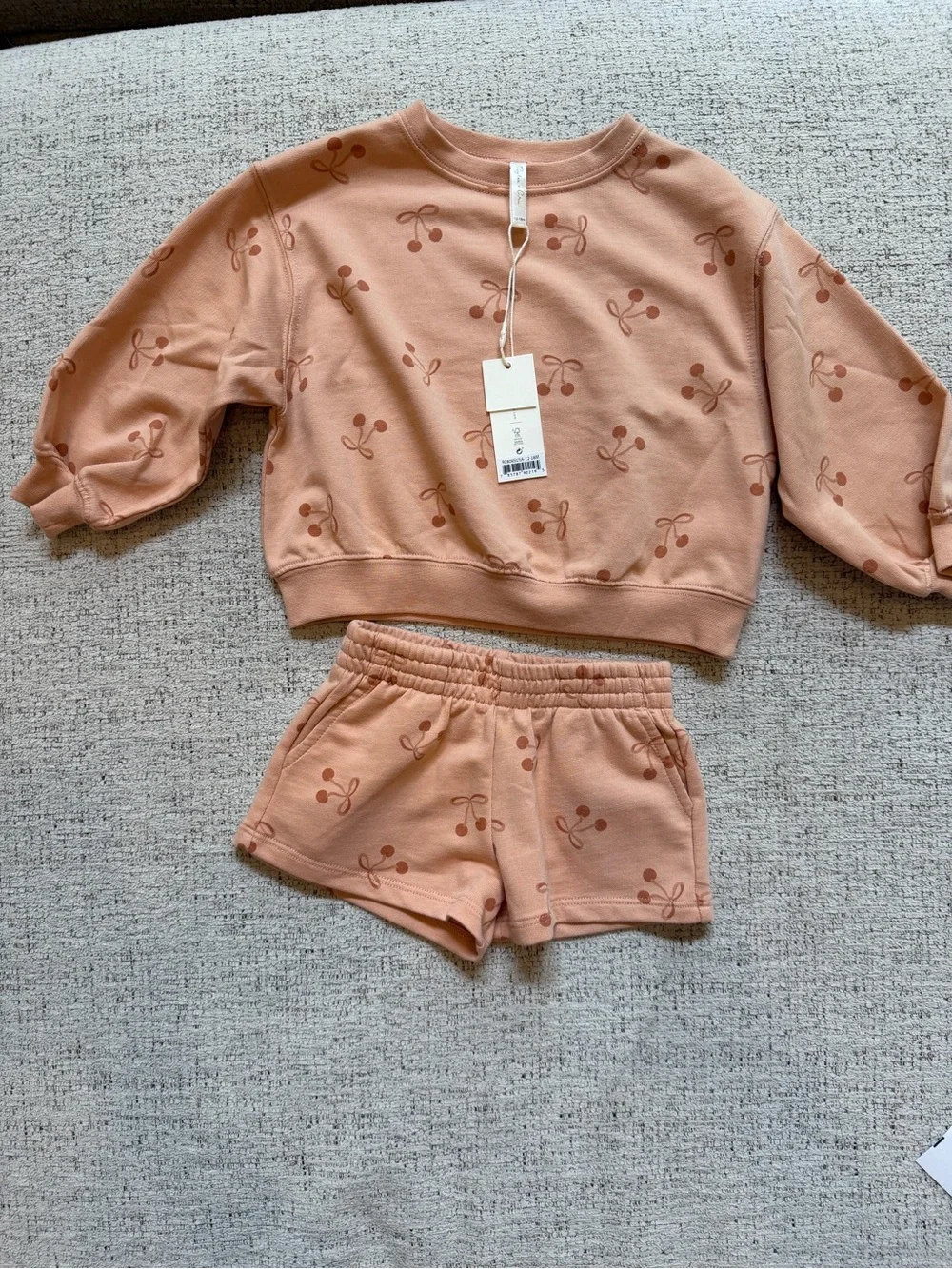 Rylee + Cru Cherry Print Two-Piece Sweater Set